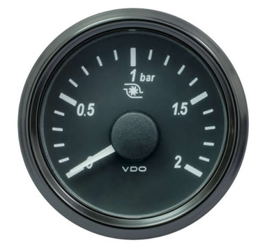 VDO SingleViu Turbo Pressure Gauges 2Bar